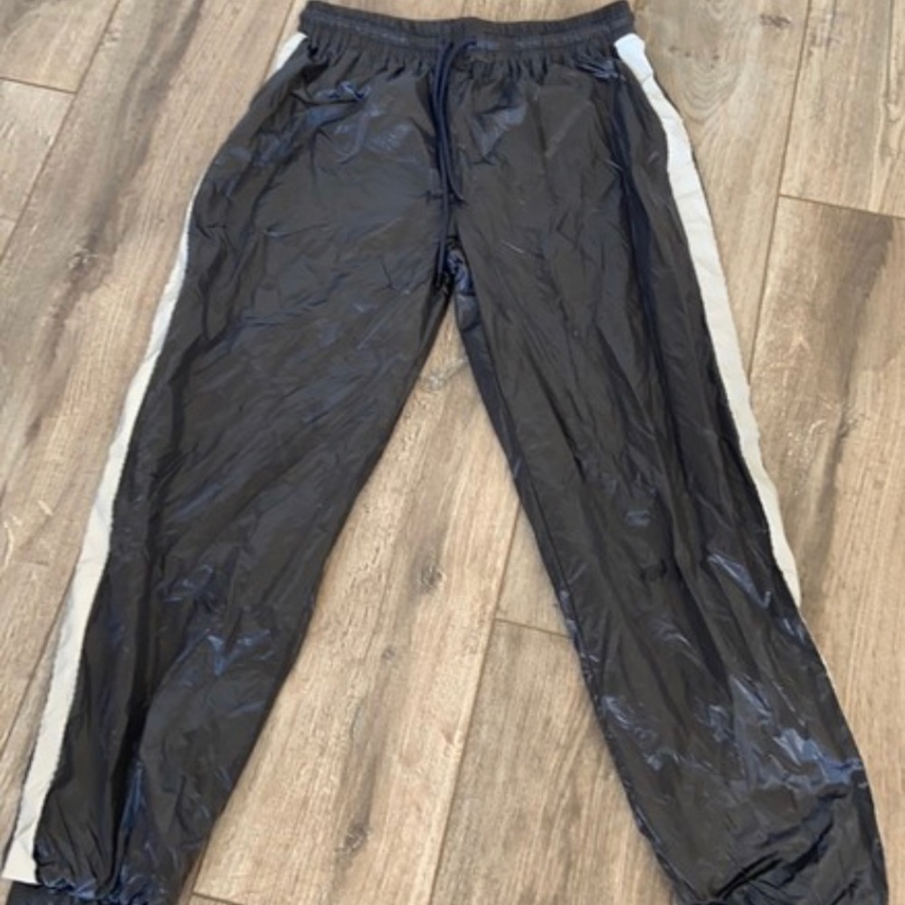 Contrast Reflective Striped Wind Joggers